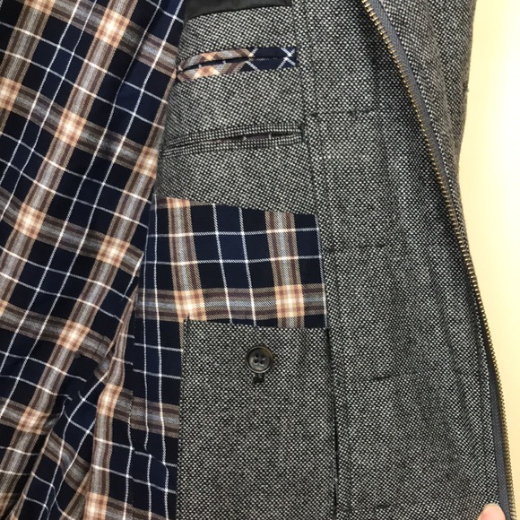 Flynt Men’s Rizzo 42R Wool Blend Gray Multi-Pocket Zip-Up 3-Button Blazer Jacket - Picture 10 of 14